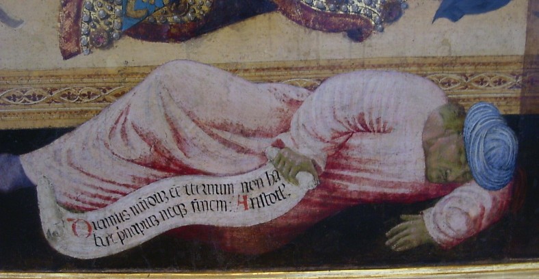 Agostino consegna la Regola ai frati, dipinto di Giovanni di Paolo ad Avignone