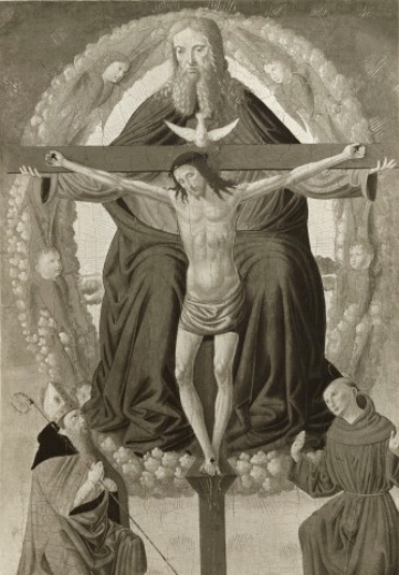 Trinità con sant'Agostino e san Francesco d'Assisi