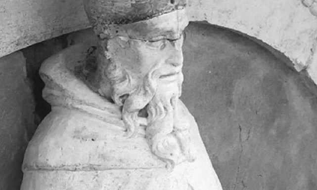 Agostino vescovo e Dottore della Chiesa: particolare del volto