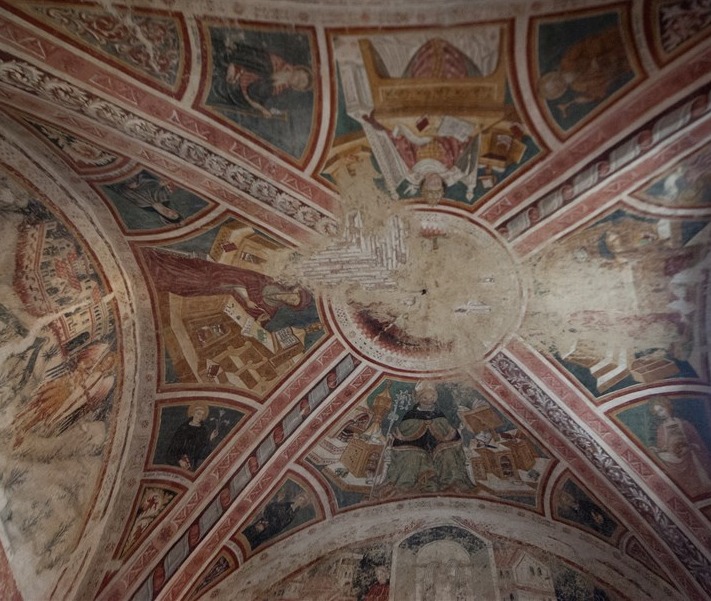 La volta della sacrestia con i Dottori della Chiesa