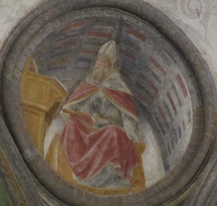 Sant'Agostino vescovo di Vincenzo Foppa nella Cappella Portinari in sant'Eustorgio a Milano