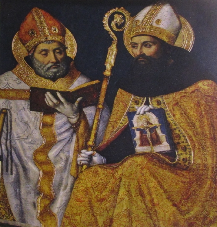 Sant'Agostino vescovo di Vincenzo Foppa a Savona, Oratorio di Santa Maria di Castello