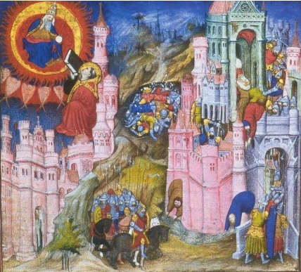 Agostino presenta a Dio il suo libro De Civitate Dei