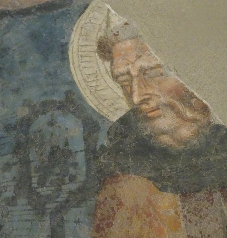 Particolare del volto di Agostino