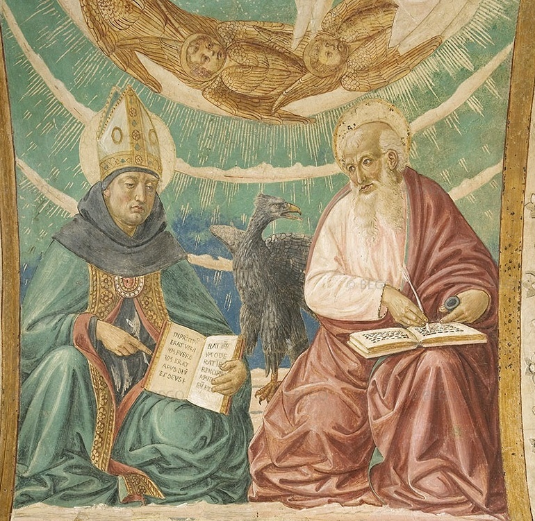 Agostino e i Dottori della Chiesa con il Cristo Pantocratore