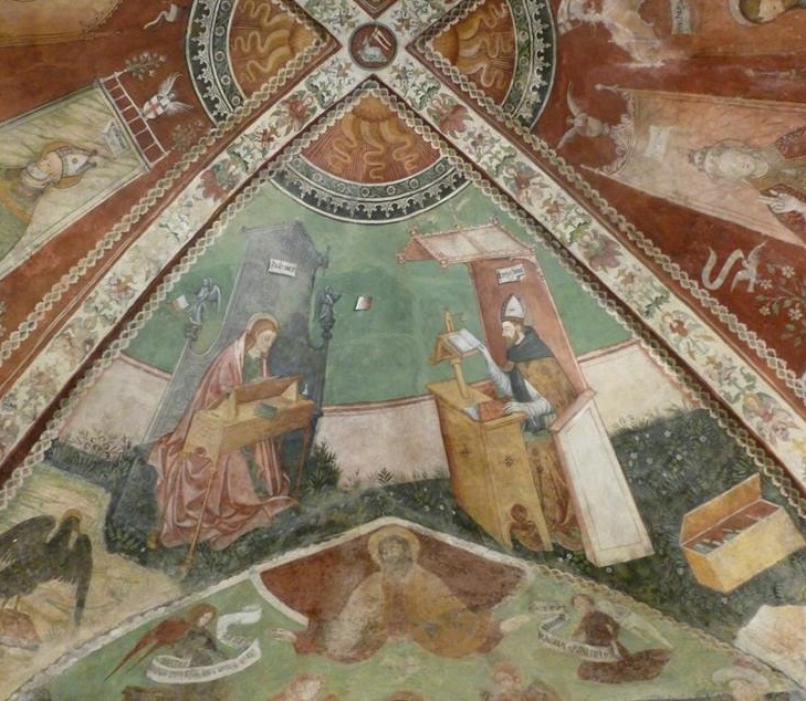 Agostino Dottore della Chiesa nelle vele della chiesa di S. Croce a Rocca Canavese