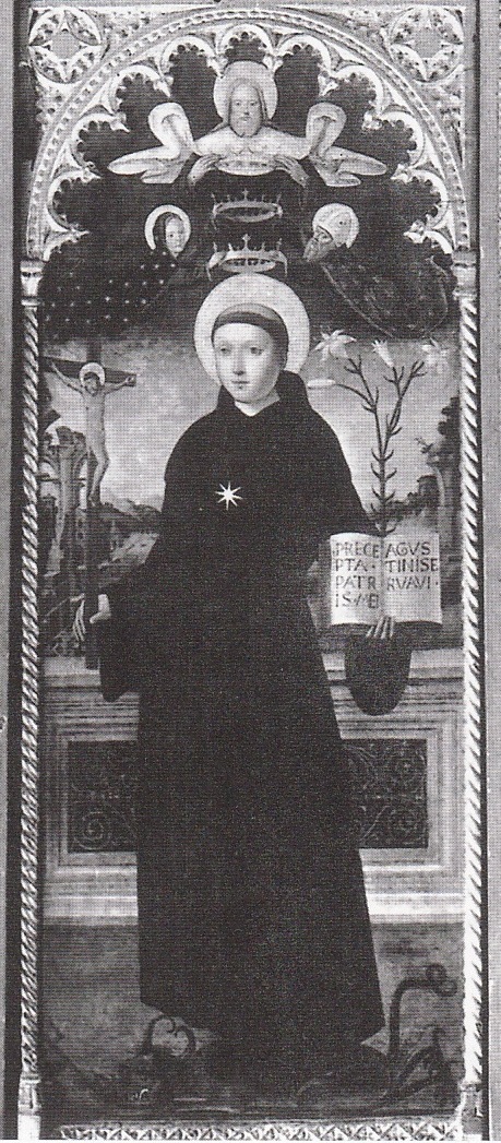 Triplice incoronazione di san Nicola da Tolentino con Agostino, la Vergine e Iddio Padre