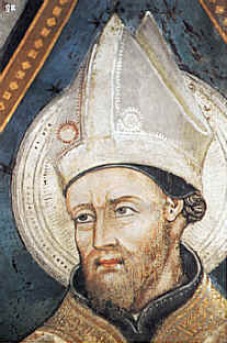 Sant'Agostino vescovo di fra Marino Angeli nella chiesa di S. Maria in Viminatu a Patrignone
