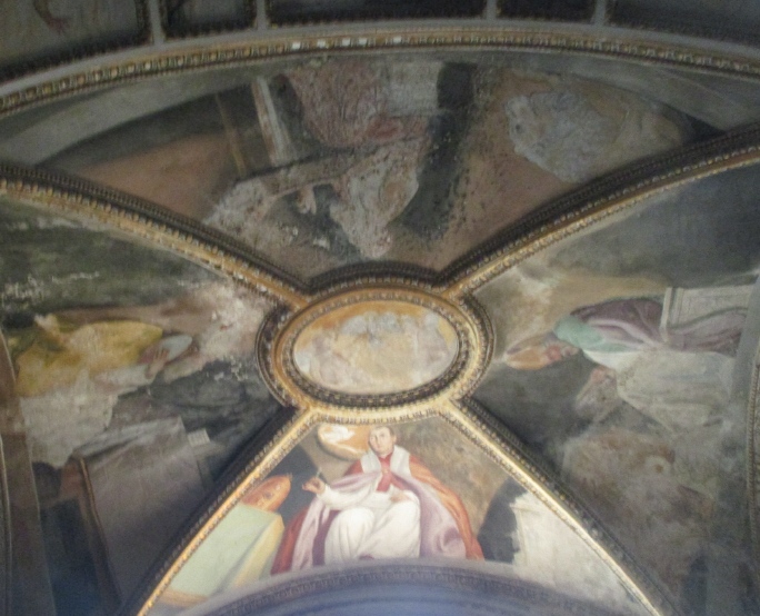 Agostino con i santi Girolamo, Gregorio Magno, Ambrogio, la Colomba dello Spirito Santo e angeli