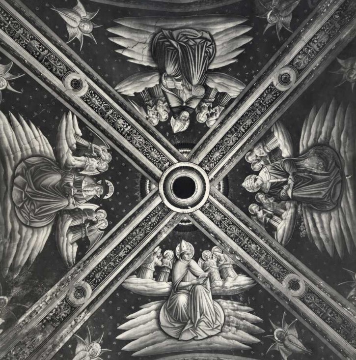 Agostino vescovo con i Dottori della Chiesa
