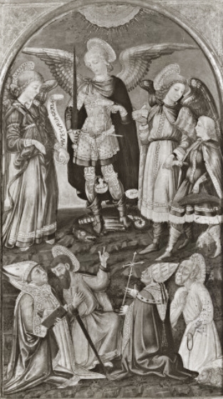 San Gabriele Arcangelo, san Michele Arcangelo, san Raffaele Arcangelo, sant'Agostino, san Paolo, san Gregorio Magno, san Girolamo
