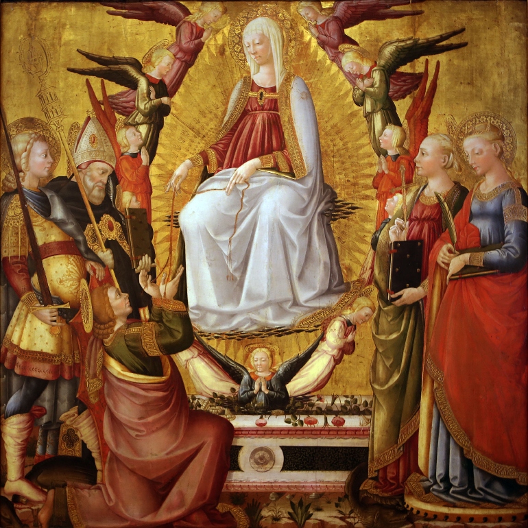 Madonna assunta con san Michele Arcangelo, sant'Agostino, santa Margherita d'Antiochia e santa Caterina d'Alessandria