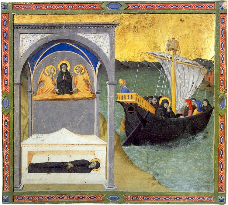 Sepoltura di Monica e partenza di Agostino per l'Africa