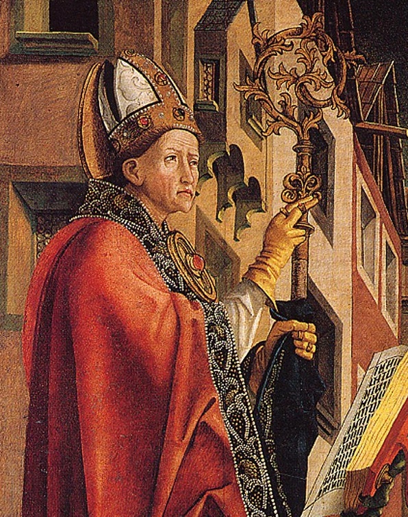 Particolare di Agostino di Michael Pacher