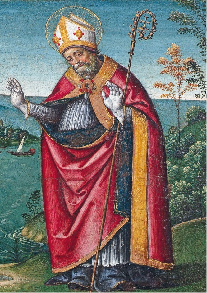 Il mistero della Trinità: particolare di sant'Agostino