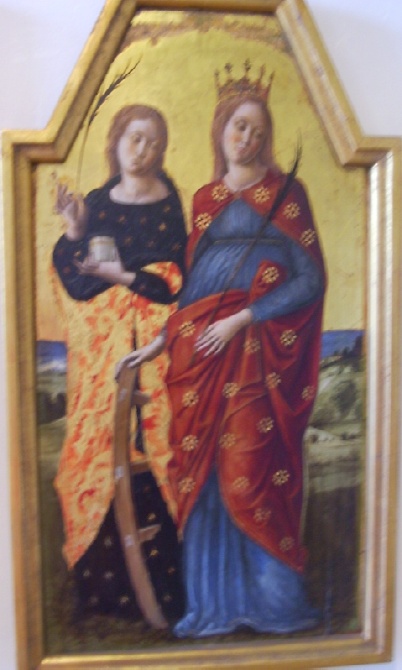 Trittico della Madonna dell'umiltà pannello di sinistra con Agostino e Gerolamo