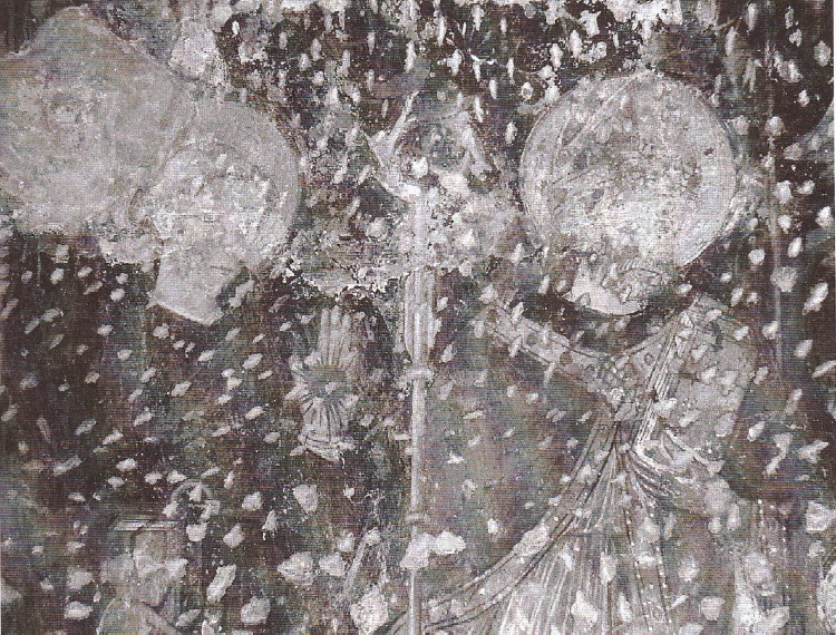 Particolare di sant'Agostino vescovo e san Nicola da Tolentino