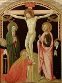 Crocifissione con Agostino e Monica