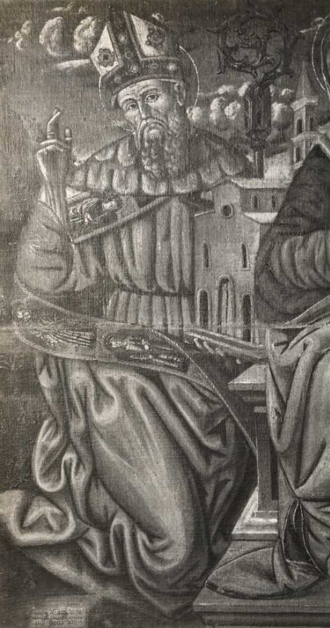 Particolare di sant'Agostino