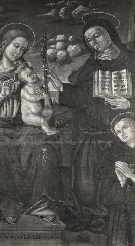 Particolare di santa Monica e di san Nicola da Tolentino