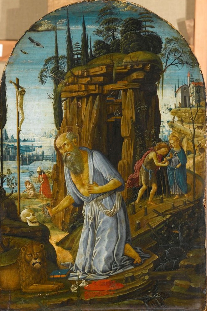 Agostino e il bambino sulla spiaggia