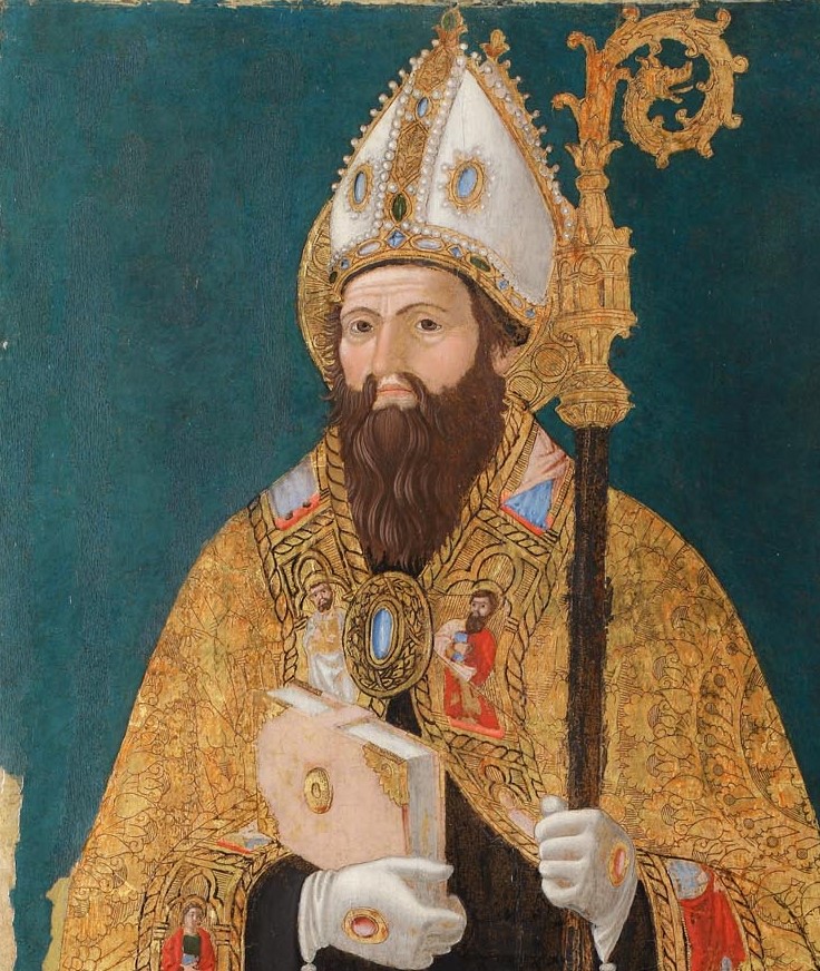 Sant'Agostino: particolare del volto