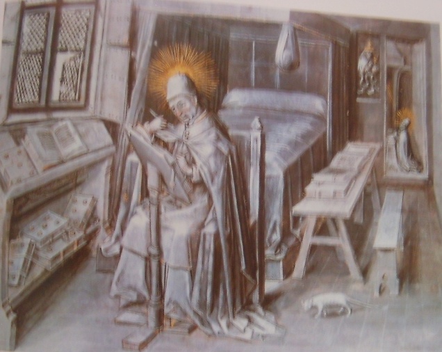 Agostino nel suo studio