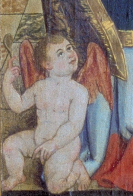 Agostino e il bambino sulla spiaggia