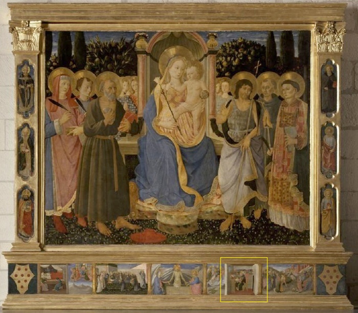 La grande pala di Zanobi Strozzi con la scena della visione di san Gerolamo