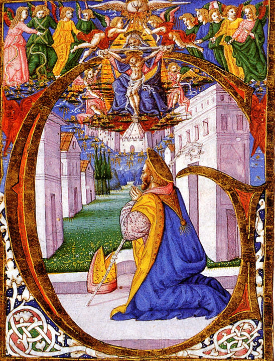 Sant'Agostino in preghiera davanti alla Trinità