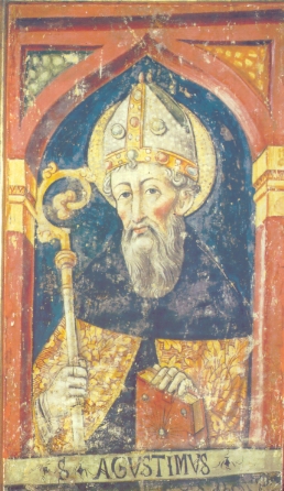 Sant'Agostino vescovo, affresco a Vercelli, Museo Borgogna