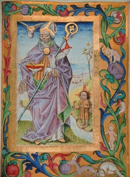 Agostino e il Bambino sulla spiaggia