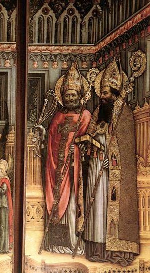 Trittico della Scuola Grande della Carità: Madonna in trono con i Dottori della Chiesa
