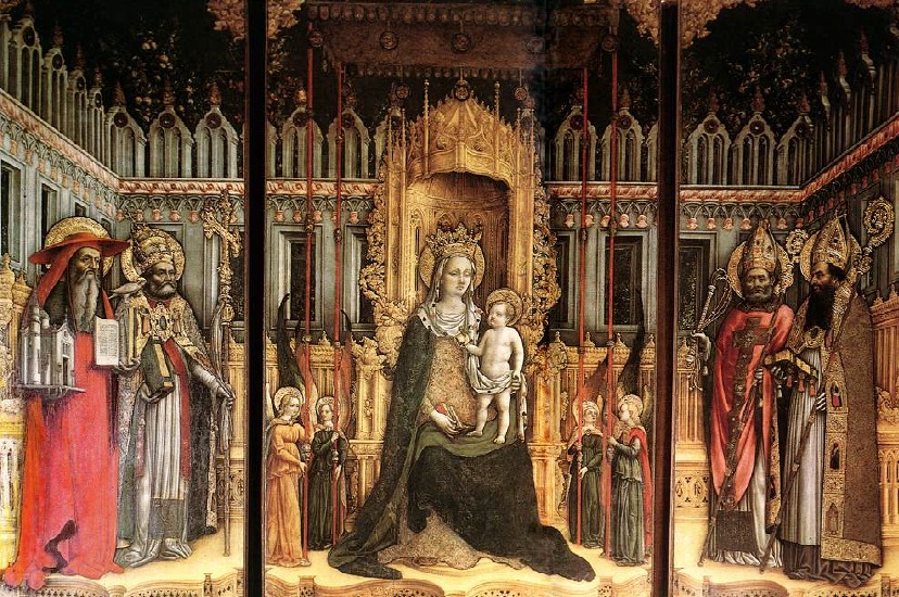 Trittico della Scuola Grande della Carità: Madonna in trono con i Dottori della Chiesa