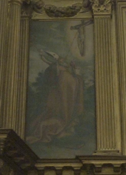 Agostino ai piedi di Gesù Crocifisso nella chiesa dell'Annunciazione a Siviglia