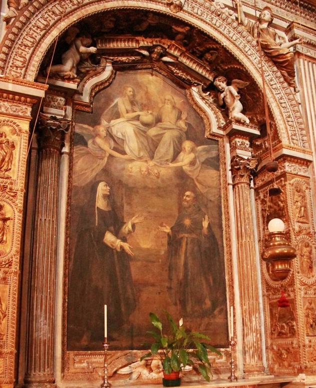 La Santissima Trinit con Sant'Agostino e Santa Monica