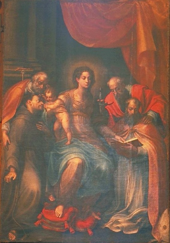 Madonna con Gesù Bambino, Agostino e Santi