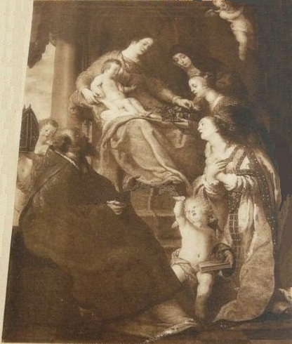 Agostino, la Vergine e santi