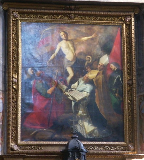 Resurrezione con i santi Pietro, Ambrogio, Agostino e Vittore del Cerano
