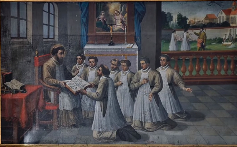 Agostino costruisce un monastero e dà la regola ai monaci