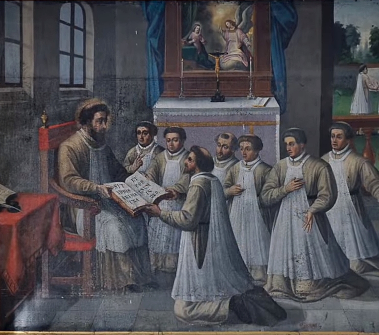 Agostino costruisce un monastero e dà la regola ai monaci