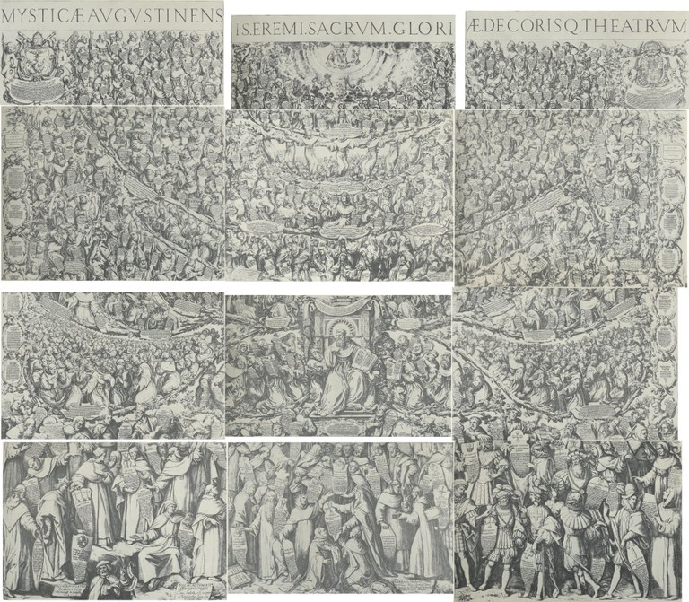 Gloria mistica di sant'Agostino che offre la sua regola alla posterità agostiniana