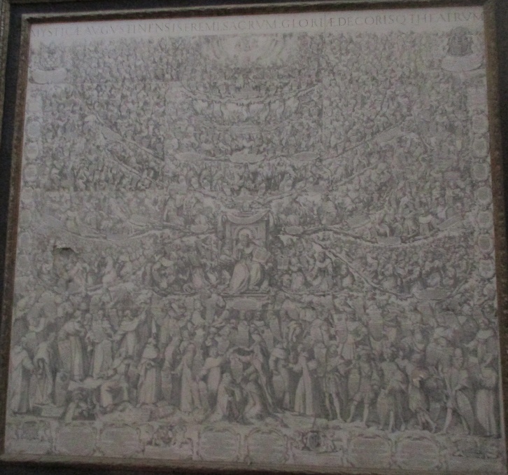 Gloria mistica di sant'Agostino che offre la sua regola alla posterità agostiniana