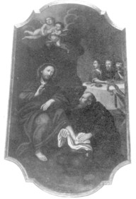 Agostino lava i piedi a Cristo pellegrino