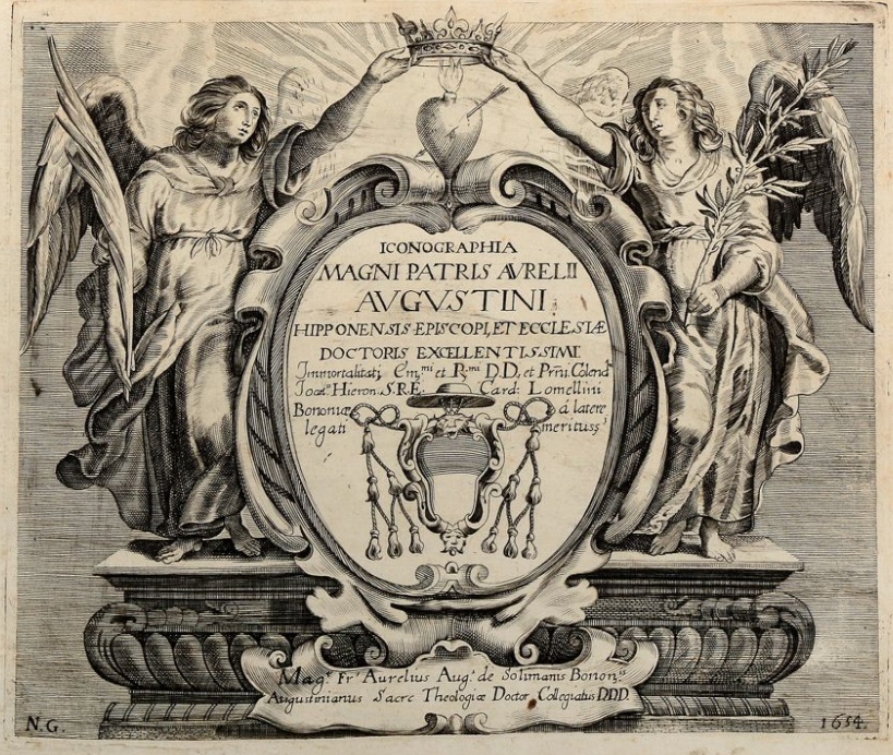 Vita di sant'Agostino: il frontespizio delle 26 tavole