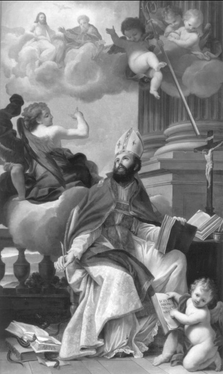 Sant'Agostino medita il mistero della Trinità