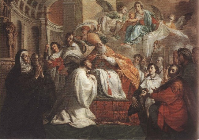 Battesimo e vestizione di Agostino