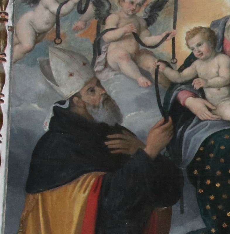 Particolare del volto di Agostino