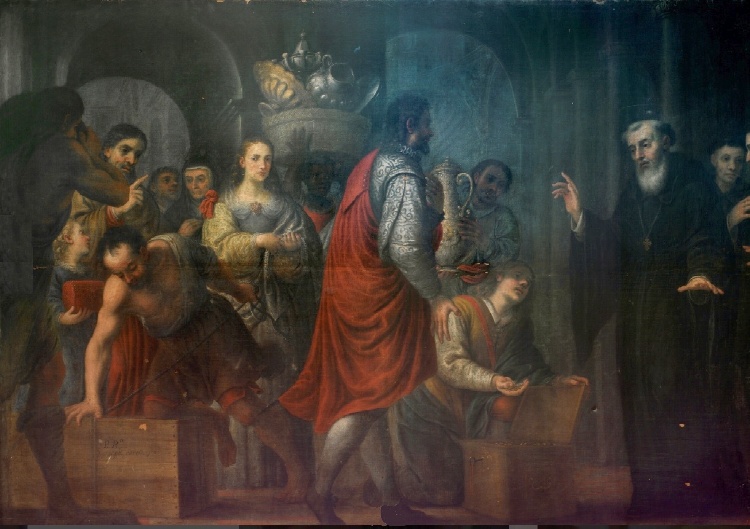 Agostino riceve doni dai ricchi per aiutare i poveri