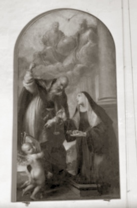 Santa Chiara da Montefalco con Sant'Agostino e la Trinità